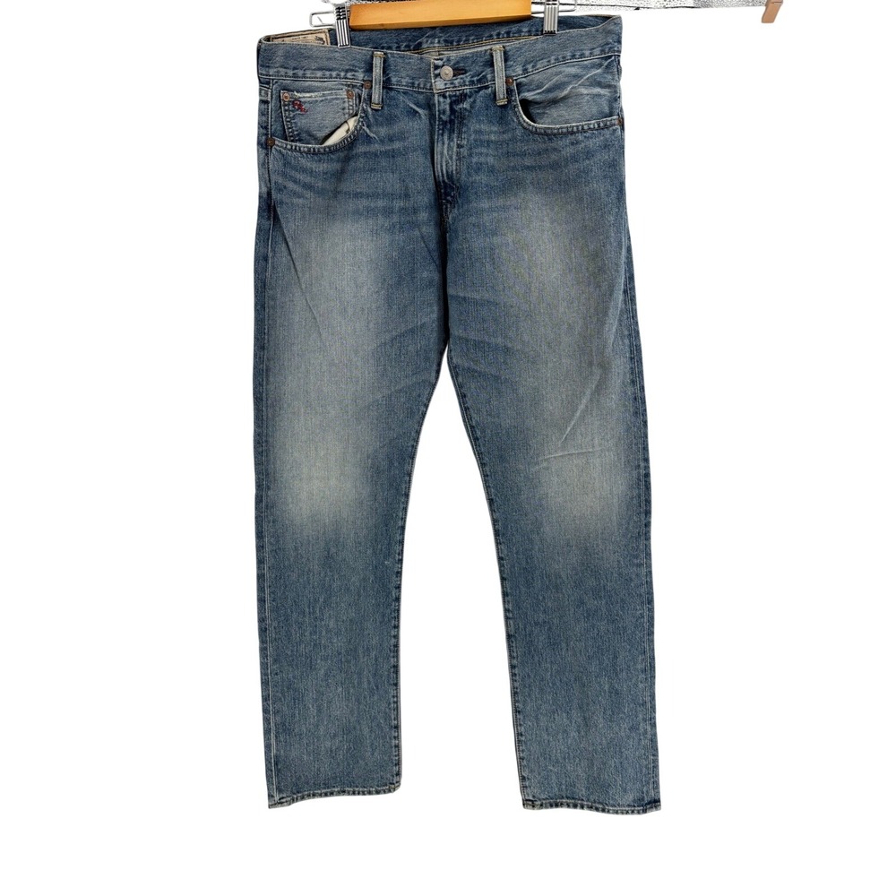 Polo Ralph Lauren Authentic Dungarees Mens 34x32 Straight Leg Blue Jeans 964